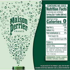 Maison Perrier Forever Lime Flavored Sparkling Water, 16.9 Fl Oz Plastic Water Bottles, 6 Count