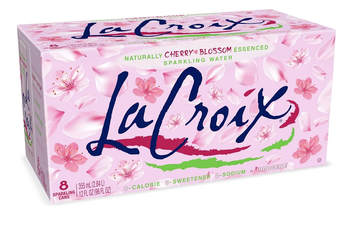 La Croix Sparkling Water, Cherry Blossom, 12 Fl Oz (pack of 8)