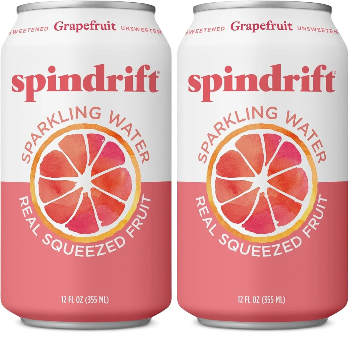 Spindrift Sparkling Water, Grapefruit, 12 Fl Oz (Pack of 2)