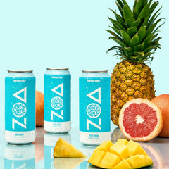 ZOA Zero Sugar Energy Drinks - Tropical Punch | Healthy Energy Formula with Natural Caffeine, Daily Vitamin C, Essential B-Vitamins | Gluten-Free, Keto Friendly | 16 Ounce Cans (Pack Of 12)