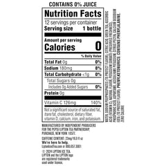 Lipton Zero Sugar Iced Tea, Green Tea Mixed Berry, 16.9 fl oz Bottles, (12 Pack), 100% DV Vitamin C