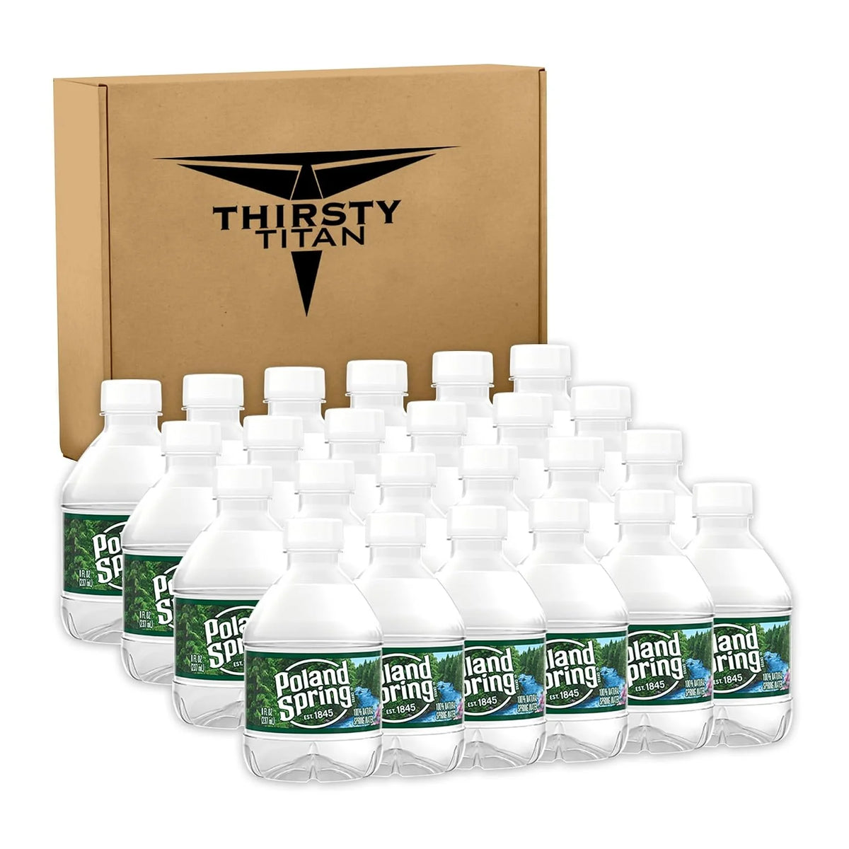 Poland Spring Water 24 Pack Water, Mini Water Bottles, Bottled Water 8 oz Bottles