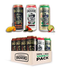 Thirsty Vaquero, Variety Pack, Mexican-inspired soda, Real Fruit Juice & Savory Spices, Organic Agave, Low Calorie | Lime, Salt & Chile, Watermelon Jalapeno, Mango Habanero (12-Pack | 16Oz Cans)