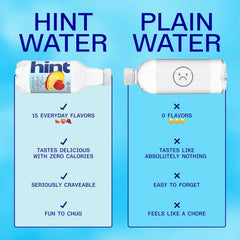 Hint Fruit-Infused Bottled Water, Peach Raspberry - Sugar Free Flavored Water with Zero Calories, Naturally Flavored, and No Artificial Sweeteners - 16 Fl Oz (Pack of 12)