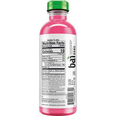 Bai Antioxidant Infused Water Beverage, Raspberry Lemon Lime, with Vitamin C and No Artificial Sweeteners, 18 Fluid Ounce Bottle, 12 Pack