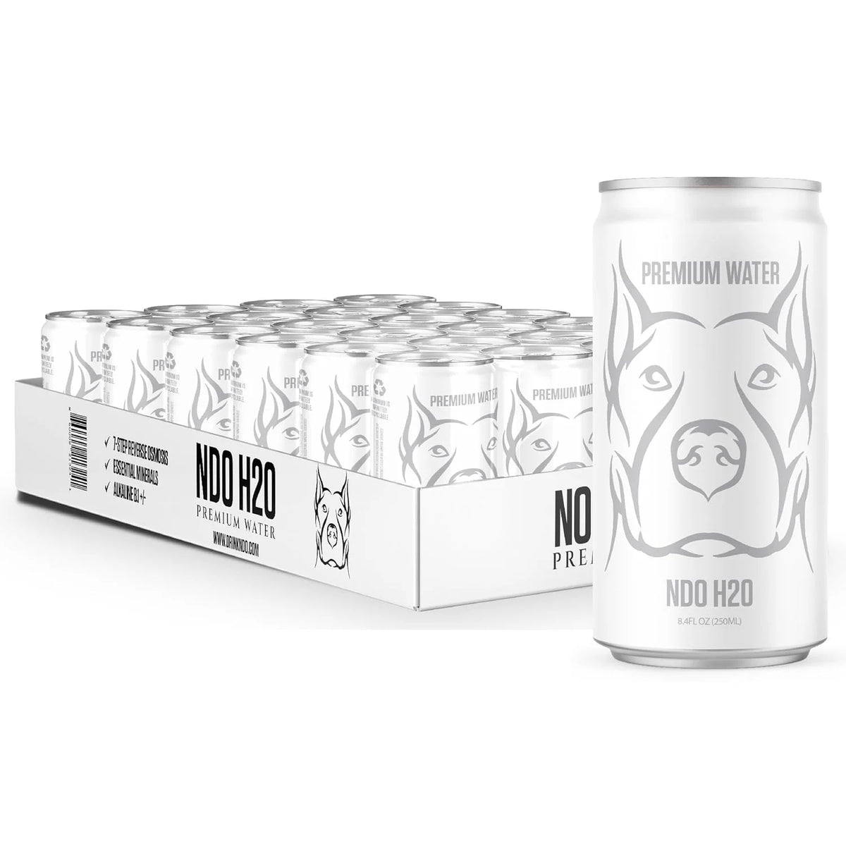 NO DAYS OFF Premium Water - 24 Pack, 8.4 fl oz, Still - 8.1 pH Alkaline Water, Ultra-Purified Reverse Osmosis with Electrolytes & Minerals - Calcium, Magnesium, Potassium - On-the-Go and Bulk Size