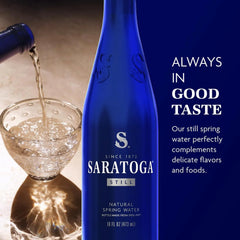 Saratoga Spring Water Bottles, 6 Pack – Still Bottled Water – Recycled PET Plastic Bottles – 16 Fl Oz