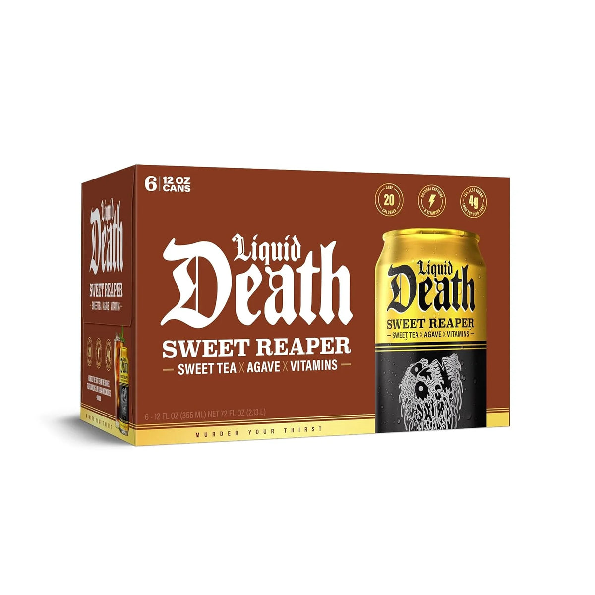 Liquid Death, Tea Sweat Reaper, 12 Fl Oz, 6 Pack