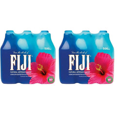 FIJI Water, 500 mL | Natural Artesian | Pack of 12 | Recycled Plastic