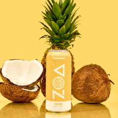 ZOA Zero Sugar Energy Drinks - Pineapple Coconut | Healthy Energy Formula with Natural Caffeine, Daily Vitamin C, Essential B-Vitamins | Gluten-Free, Keto Friendly | 16 Ounce Cans (Pack Of 12)