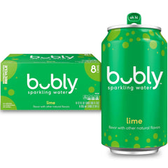 bubly Sparkling Water, Lime, Zero Sugar & Zero Calories, Seltzer Water, 12 Fl Oz Cans, Packaging May Vary (Pack of 8)