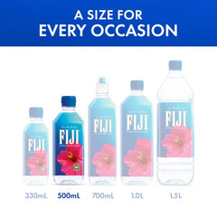 FIJI Water, 500 mL | Natural Artesian | Pack of 12 | Recycled Plastic