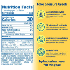 Leisure Hydration Non-Carbonated Electrolyte Refresher, Four Flavor Variety Pack - Low Sugar Nutrient Enhanced Water Beverage - Get The Best Hydration Packed w/ Magnesium & Ashwagandha For Mood & Stress Support, Non-GMO, 16 oz (12-Cans)