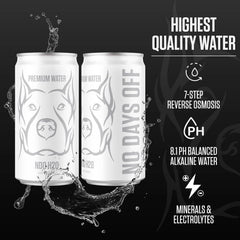 NO DAYS OFF Premium Water - 24 Pack, 8.4 fl oz, Still - 8.1 pH Alkaline Water, Ultra-Purified Reverse Osmosis with Electrolytes & Minerals - Calcium, Magnesium, Potassium - On-the-Go and Bulk Size