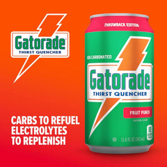 Gatorade Thirst Quencher, Fruit Punch, 12 Fl Oz Cans (Pack of 18)