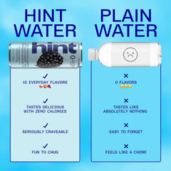 Hint Fruit-Infused Canned Water, Blackberry - Purified Flavored Water with Zero Calories, Natural Flavors, and Sugar Free - 12 Fl Oz Cans (Pack of 12)