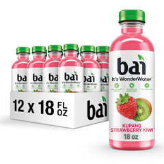 Bai Antioxidant Infused Water Beverage, Kupang Strawberry Kiwi, with Vitamin C and No Artificial Sweeteners, 18 Fluid Ounce Bottle, 12 Pack
