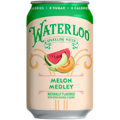 Waterloo Sparkling Water, Melon Medley Naturally Flavored, 12 Fl Oz Cans (Pack of 12) – Zero Calories and Zero Sugar or Sweeteners