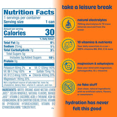 Leisure Hydration Non-Carbonated Electrolyte Refresher, Tropical Mango Flavor - Low Sugar Nutrient Enhanced Water Beverage - Get The Best Hydration Packed w/ Magnesium & Ashwagandha For Mood & Stress Support, Non-GMO, 16 oz (12-Cans)