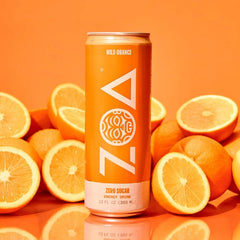 ZOA Zero Sugar Energy Drinks - Wild Orange | Healthy Energy Formula with Natural Caffeine, Daily Vitamin C, Essential B-Vitamins | Gluten-Free, Keto Friendly | 12 Ounce Cans (Pack Of 12)