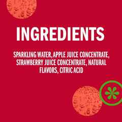 IZZE Sparkling Water Juice Beverage Blend, Strawberry, No Sugar Added, 8.4 FL OZ, 24 Cans