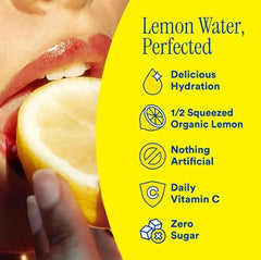 Lemon Perfect Watermelon, Hydrating Flavored Lemon Water, Zero Sugar, Delicious and Refreshing, Organic, 15.2 fl oz Bottles (12-Pack)