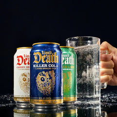 Liquid Death Soda-Flavored Sparkling Water - Rootbeer Wrath, Less Sugar*, Huge Flavor, No Caffeine, No Artificial Sweeteners, 12 Fl Oz (Pack of 12)