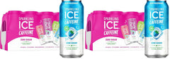 Sparkling Ice Caffeine Variety Pack,Flavored Sparkling Water,Zero Sugar,with Vitamins and Antioxidants,16 fl oz,(Citrus Twist,Black Raspberry,Blue Raspberry,Strawberry Citrus),(Pack of 24)