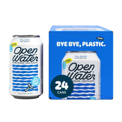 Open Water Still 12oz cans (2 cases, 24 cans) - Sustainable Aluminum Canned Still Water With Electrolytes - 7.0 pH Balanced BPA-Free Ultra-Purified Water